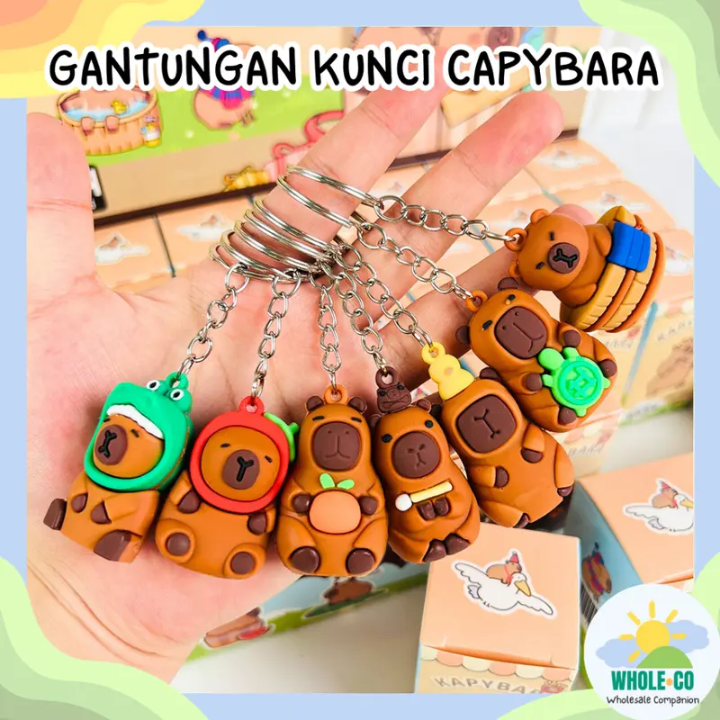 Gantungan Kunci Capybara Premium Hewan Kapibara Aktivitas Boba Mandi Lucu Unik Imut Termurah Grosir Cod 0