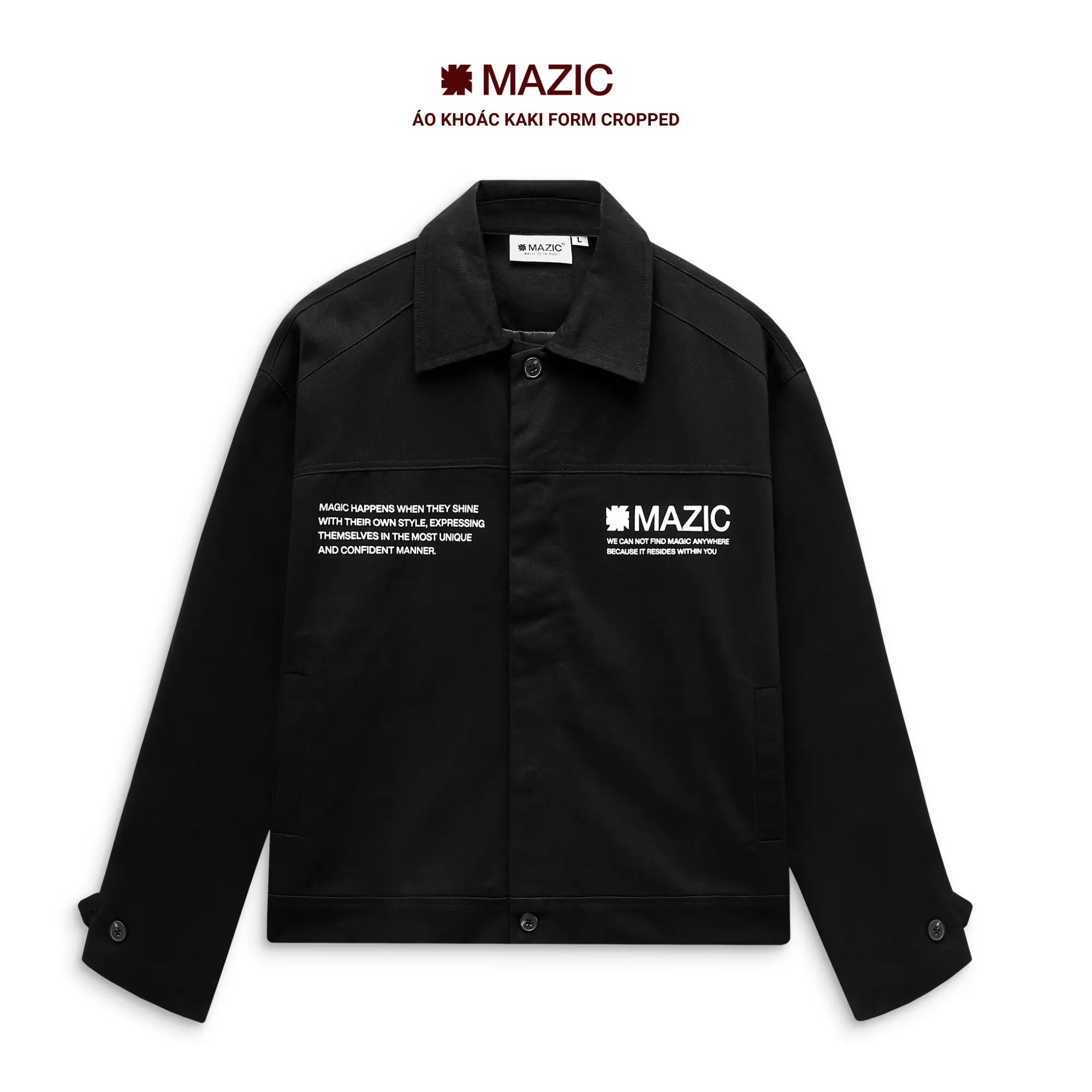 MAZIC - Áo Khoác Kaki Form Cropped AKID0001 Jacket