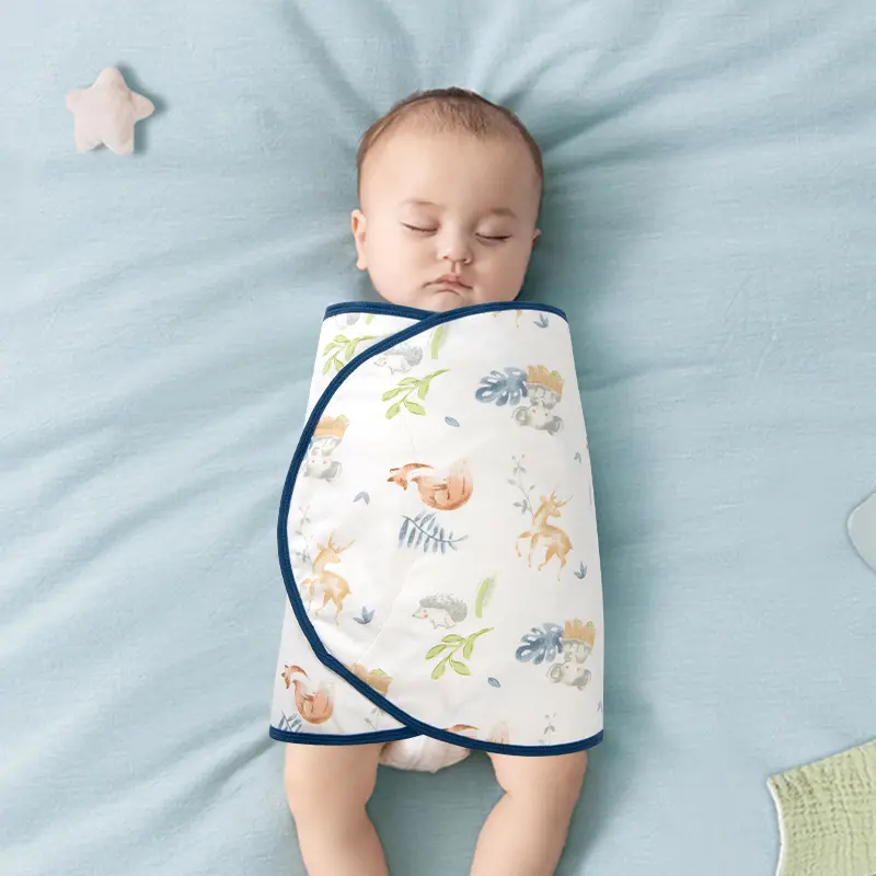 Baby all-season pure cotton sleeping bag newborn swaddle towel
