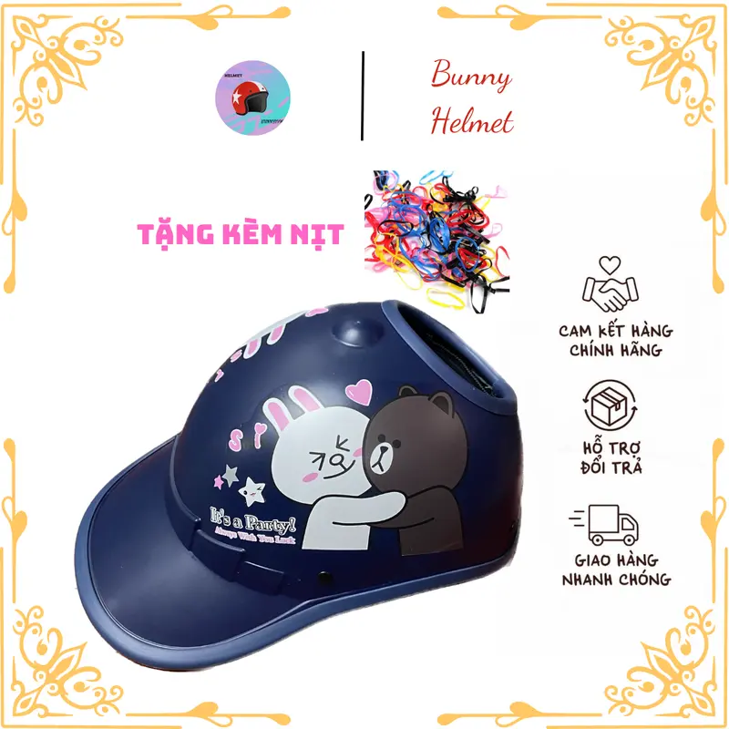 MŨ BẢO HIỂM khoét lỗ đỉnh TẶNG KÈM NỊT BUỘC TÓC thời trang,thích hợp tóc đuôi gà ,búi cao cho nữ Helmet 3