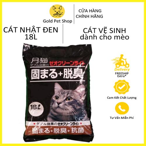 18L Cát vệ sinh cho mèo nhật đen Nhật Bản Moon Cat 18L - Gold Pets Shop