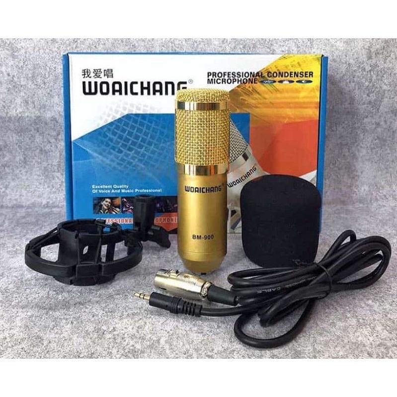 Mic BM900 thu âm livestream Woaichang BM 900 đầy đủ phụ kiện
