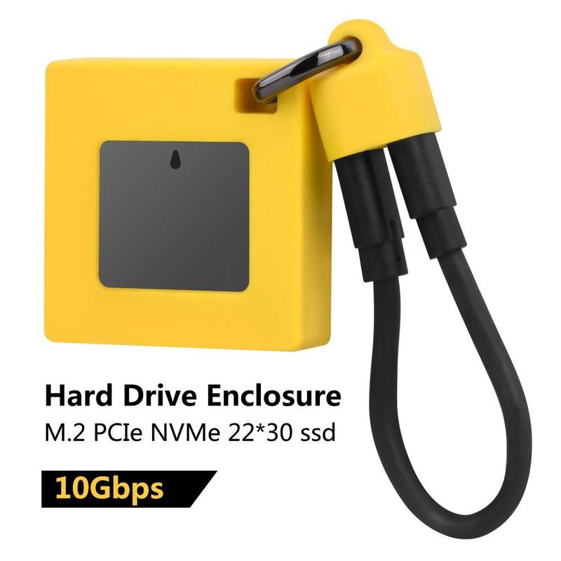 Product Introduction of Portable 10Gbps Mini 2230 M.2 Case Fast Transmission M-Key/M+B Key NVMe SSD Hard Drive Enclosure M.2 To USB Type C Anti-fall External Adapter 16