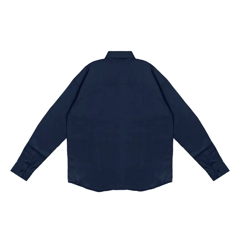 Moxie Oversize Longsleeve Shirt - Navy 1