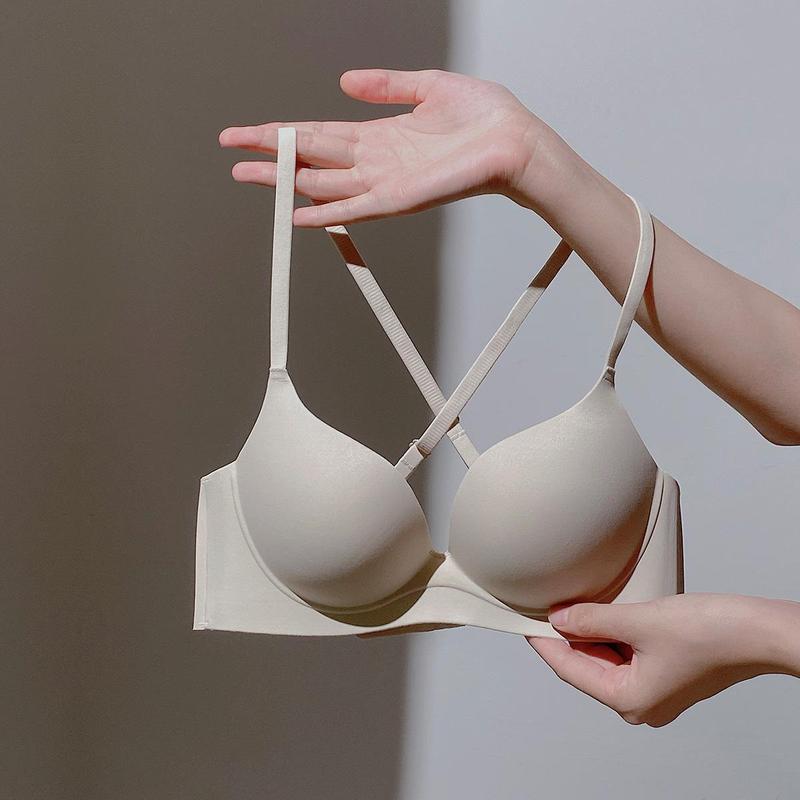 Áo Lót Nữ Su Đúc Nâng Ngực Mút Mỏng Tạo Khe Không Gọng Chống Xệ Áo Bra Nữ Su Đúc Mút Mỏng 2cm Không Gọng Không Đường May Gom Nâng Nhẹ V1 Mềm Mại Áo Ngực Cúp Ngực  -- VN230957 Cup