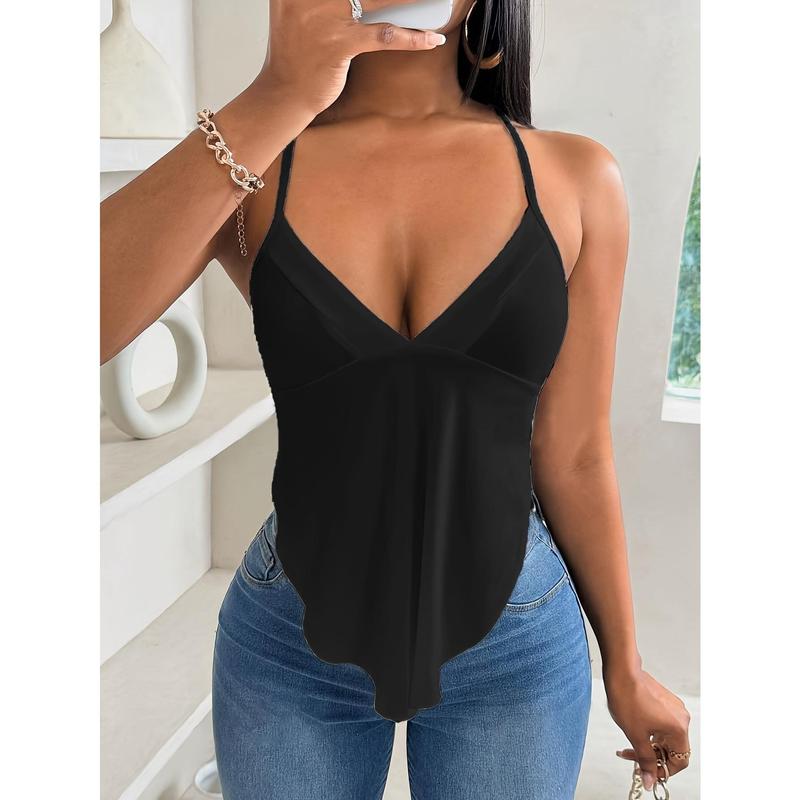 Casual Solid Split Joint Spaghetti Strap Sleeveless Two Pieces(3 Colors) Casual Solid Split Joint Spaghetti Strap Sleeveless Two Pieces(3 Colors)