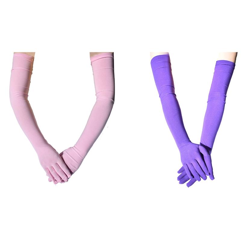 Product Introduction of 1920s Long Gloves Breathable Christmas Mardi Gras Dress Women Gloves Solid Color Elastic Wedding Party Bride Gloves 43