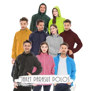 Jaket Parasut Sport Polos Premium