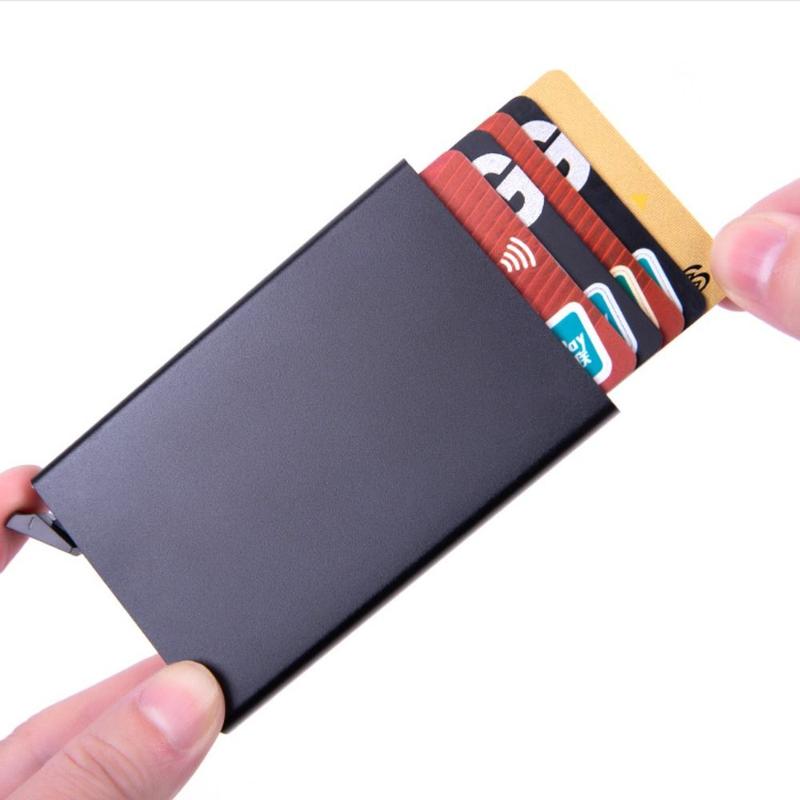 Hộp Đựng Thẻ Tín Dụng, Cầm Tay, Chất Liệu Hợp Kim Nhôm, Chống Từ Tính Tự Động, Bảo Vệ Thẻ ID, Ví Bật Lên, Ví Chống Trộm, Hộp Đựng Thẻ RFID, Thích Hợp Sử Dụng Trong Kinh Doanh 4