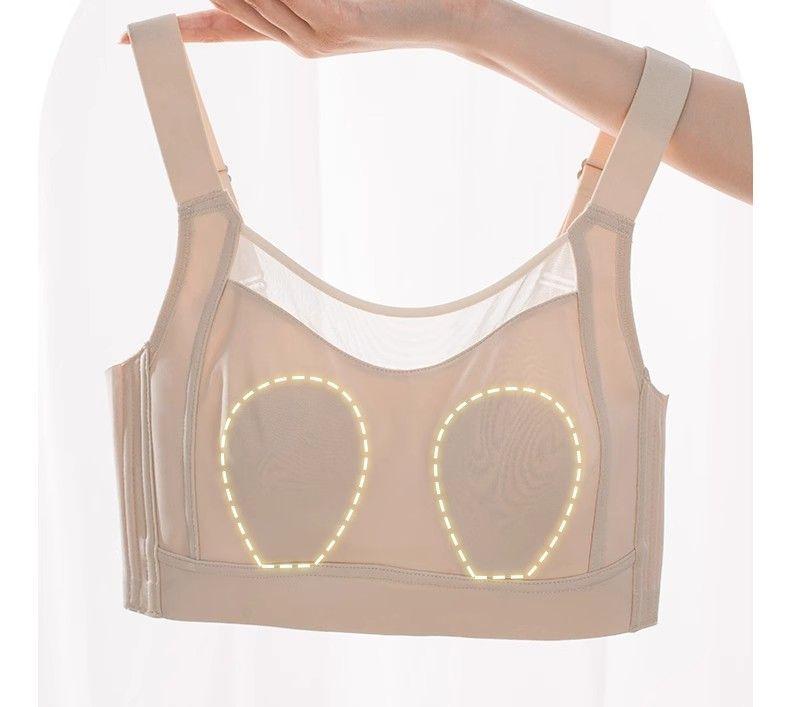 Product Introduction of Bra, Minimizing Bra for Large Bust, Lingerie, Women, Comfort, Basic, Minimalist, Seamless Lift Bra, Side Support, Anti-Sagging, Strapless Bustier with Bunny Ear Cups, Plus Size 19
