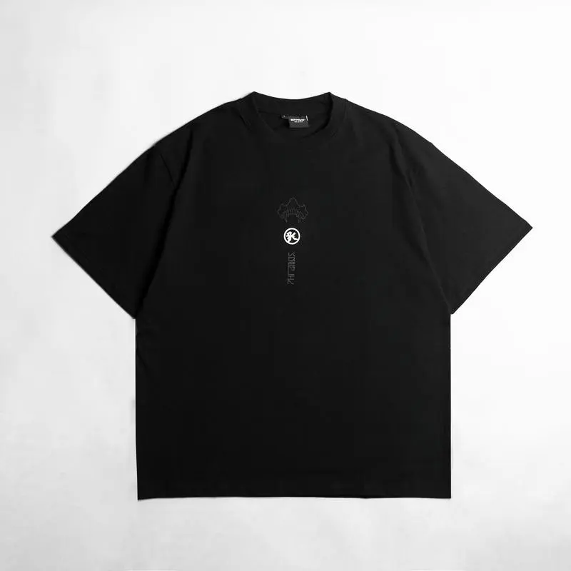 KREMLIN T-Shirt Oversized Relaxed Fit Hitam Glow in the Dark - Chimera, 100% Katun Combed, Desain Unik 1