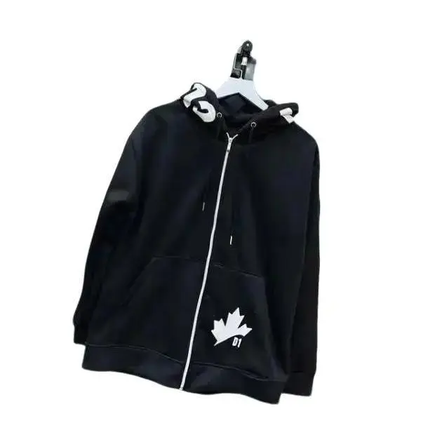 Áo Hoodie Khóa Kéo Hình In Lá Mũ In Chữ HD, Unisex Cotton Cá Tính Hót Nhất Hiện Nay 2024