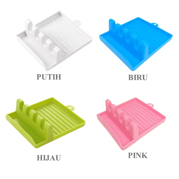 Tatakan Sendok Spatula Rak Sepatula Sutil Tempat tutup panci sendok multifungsi 5