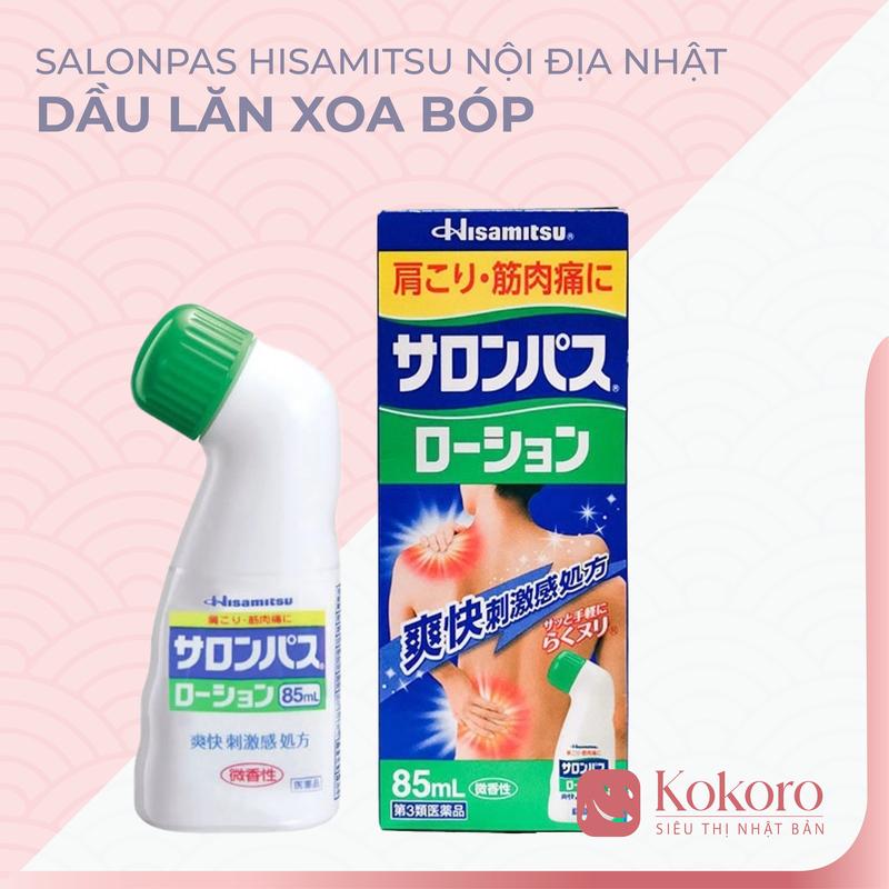Dầu Nóng Xoa Bóp Salonpas Hisamitsu Nhật Bản 85ml