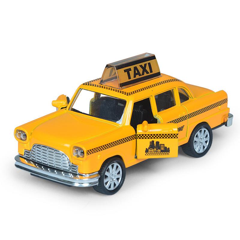 ME Xe Taxi Mô Hình Hợp Kim 1:32 Chạy Bằng Dây Cót Có Đèn và Âm Thanh Đồ Chơi Toy Màu Vàng Kích Thước 12.5cm x 5cm x 5cm Chất Liệu Kim Loại