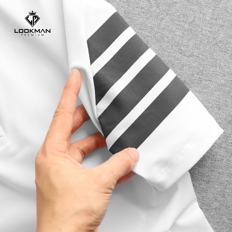 Áo Polo Thome M12 chính hãng LOOKMAN  họa tiết sọc tay, vải cá sấu co dãn thoải mái, thoáng mát - LOOKMAN Menswear Nhung 7