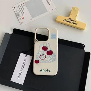 Apple Bag Yellow Ball Bracelet Compatible with Apple 15 Plus Phone Case 12/13 Fun iPhone 14 Soft Case 11P Small