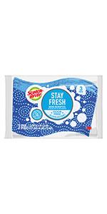 Product Introduction of Scotch-Brite Heavy Duty Scrub Sponges, Sponges for Cleaning Kitchen and Household, Heavy Duty Sponges Safe for Non-Coated Cookware, 6 Scrubbing Sponges 9