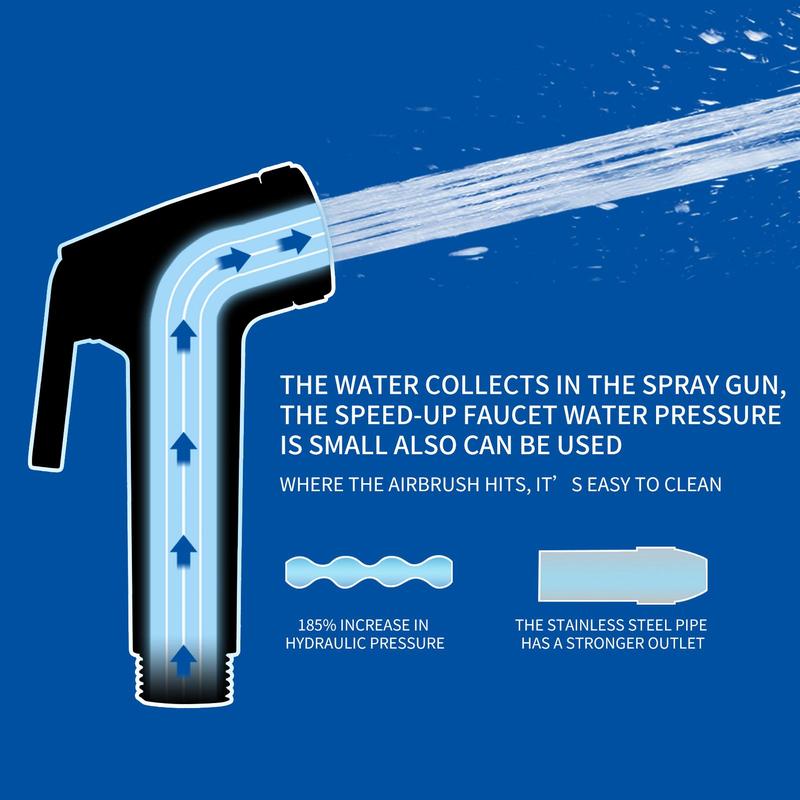1 Set Handheld  Bathroom Bidet Water Sprayer, Multifunctional Barrier-free Water Sprayer, Flushing Drain Pipe For Bathing & Washing Clothes 3