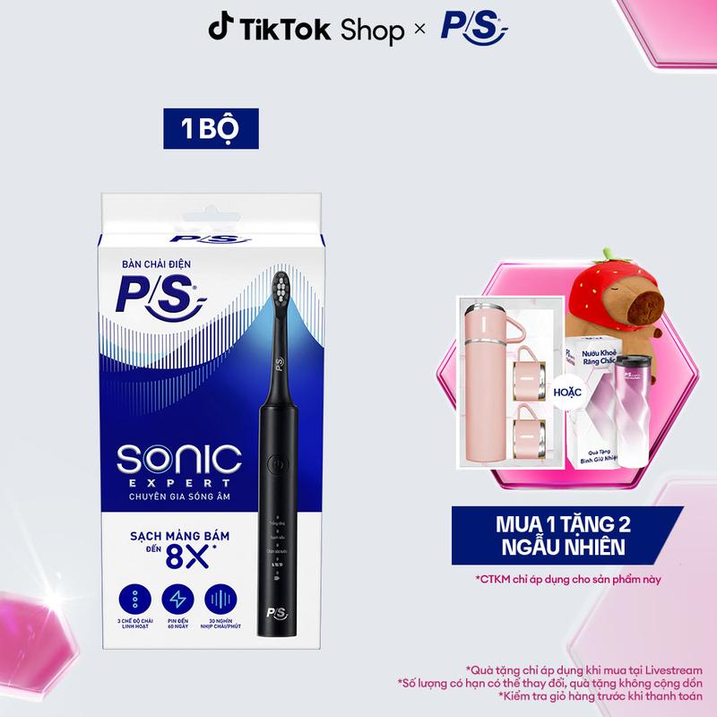 [KOL Live 2] Bàn Chải Điện P/S Sonic Expert Chuyên Gia Sóng Âm - Công Nghệ Sóng Âm, Chải Sạch Mảng Bám Tới 8X [2]