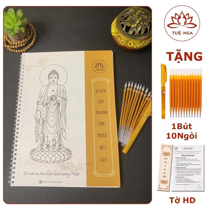 Tuyển tập tô tranh các Chư Phật Bồ Tát in mờ biên soạn Tuệ Nga