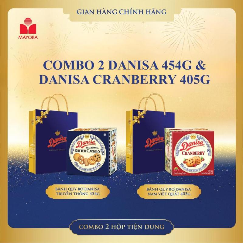  Combo 2 hộp bánh Danisa 454g & Danisa Cranberry 405g 