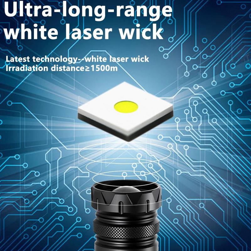 Portable Strong Light Flashlight, USB Rechargeable Telescopic Zoom Flashlight, Outdoor Camping & Hiking Flashlight, Car Repair, Emergency Use Flashlight 3