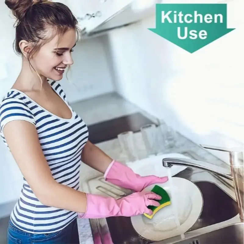 Kitchen Cleaning Sponge, 5/10pcs Modern Home Double Sided Dish Washing Sponge, Scouring Pad, Kitchen Accessories Sponges for Washing Dishes, Household Cleaning Sponge for Pan & Pot, House Cleaning Tools, Sweets Gifts for Men 5