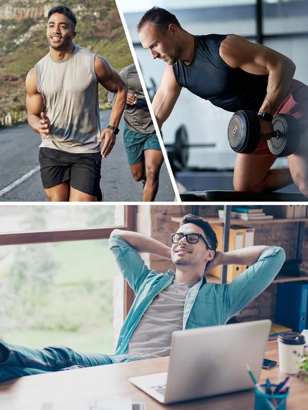 Men's Solid Round Neck Sports Vest, Quick Drying Breathable Sleeveless Tank Top for Gym Workout Running Fitness Exercise, Athletic Gear, Sport Outdoor Clothing, Gym Workout Top 3