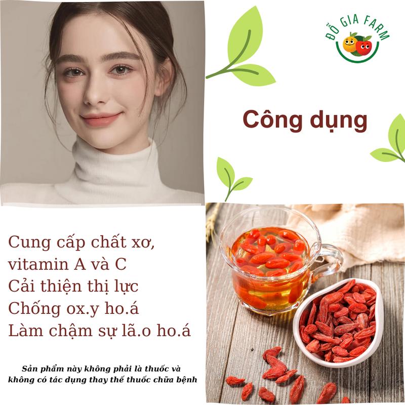 Hạt kỷ tử đỏ Ninh Hạ 100g sấy khô hỗ trợ đẹp da, bổ máu, cải thiện thị lực 3