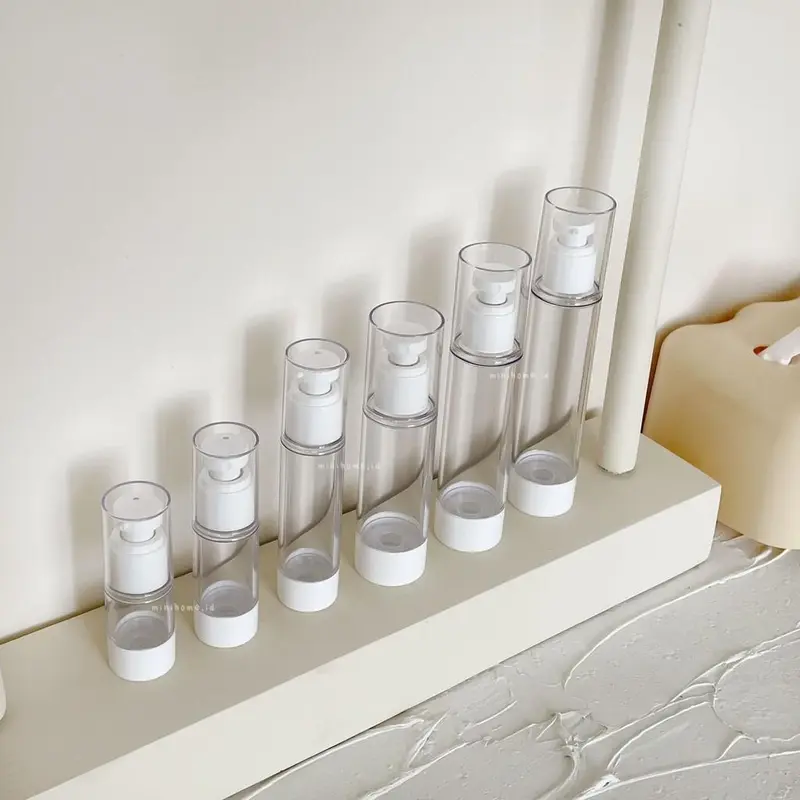 [byMH] Botol Airless Pump Spray Transparant Bottle Refill Lotion Toner Botol Isi Ulang Tanpa Selang Travel Kit 5