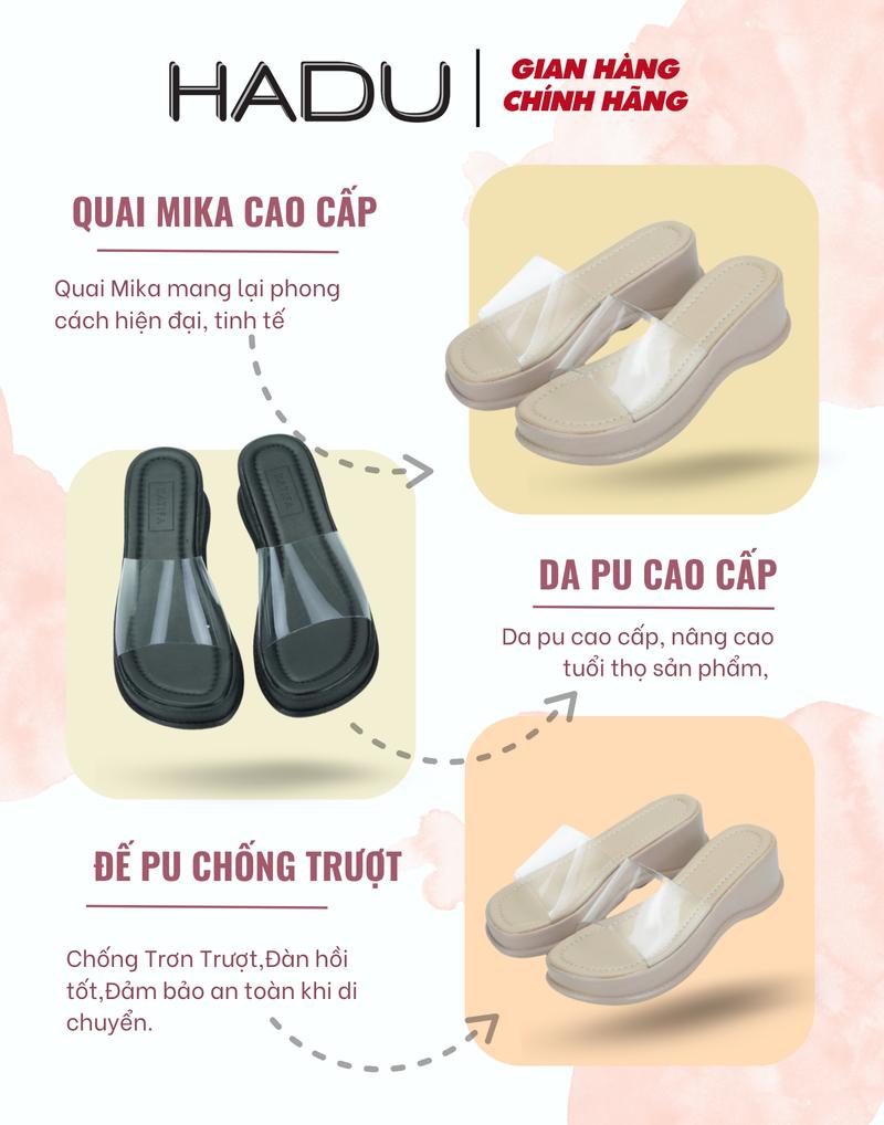 Product Introduction of Dép Nữ Bánh Mì 5P Quai Bản Ngang Mika Trong KELLY KATIFA K512D Đế PU Êm Mềm Bảo Hành 12T 1
