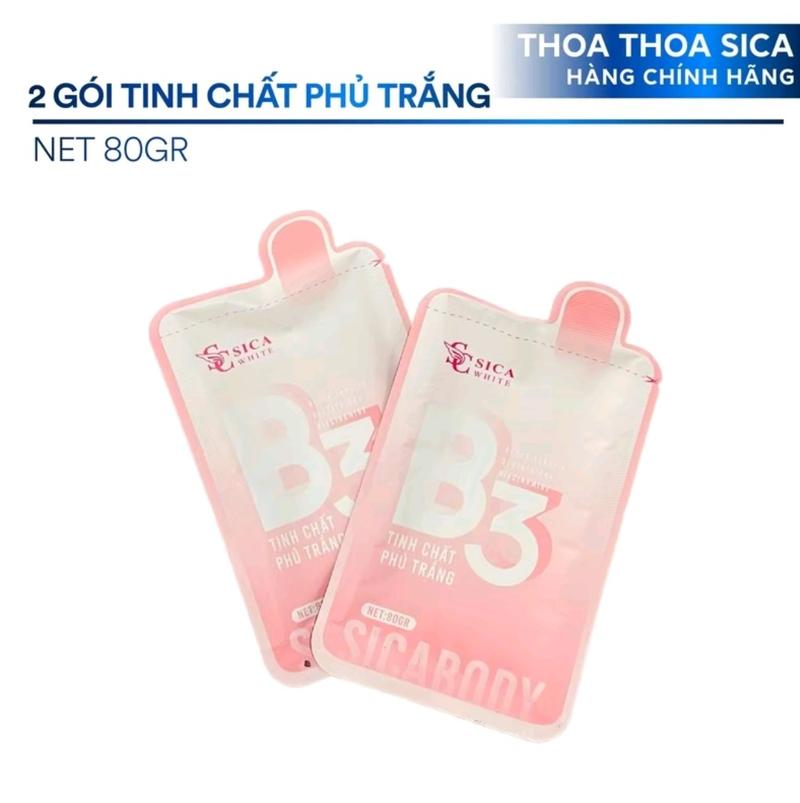 Product Introduction of 2 gói tinh chất phủ trắng B3, giúp kích trắng da, hỗ trợ làm mờ thâm sạm đốm nâu. 3