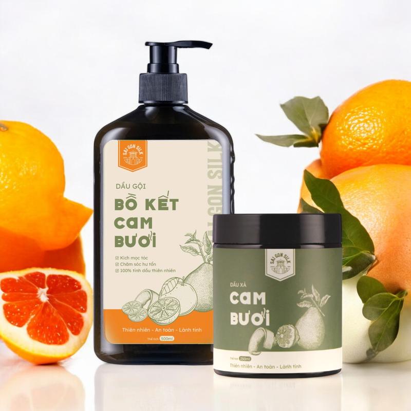 Dầu gội Bồ Kết Cam Bưởi Saigon Silk hỗ trợ kích mọc tóc, giảm rụng, nuôi dưỡng tóc bóng mượt dầu gội  thảo dược dầu  gội xịt mọc tóc dầu  gội
