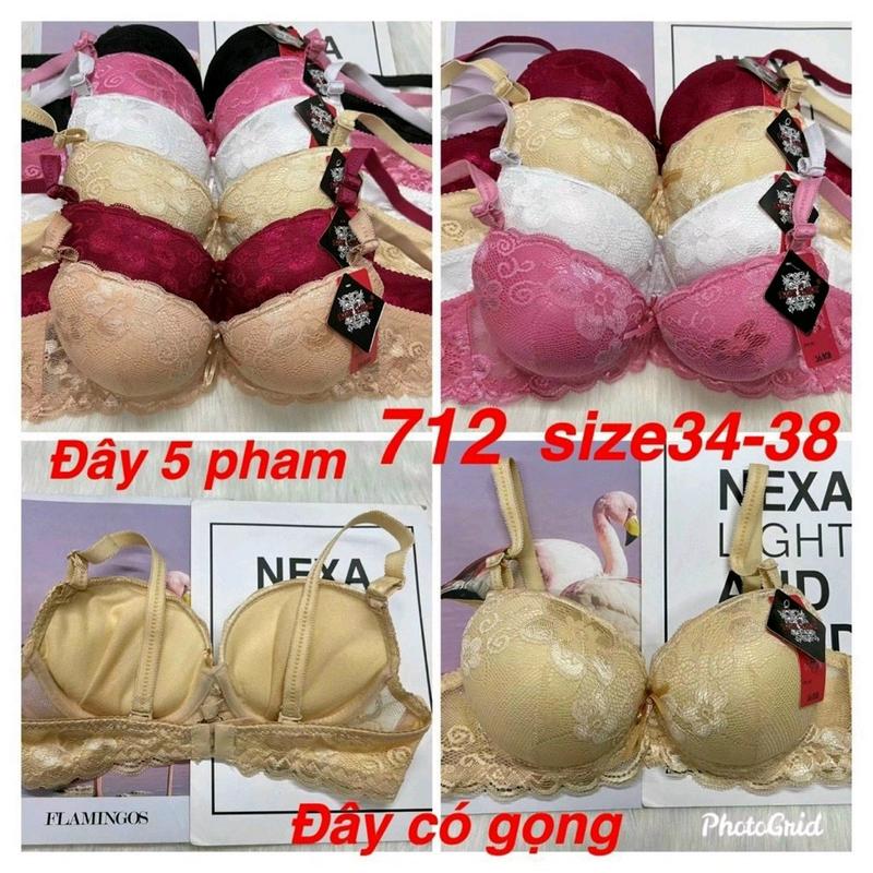 1 áo ngực nữ áo lót nữ ren nâng ngực có gọng mút nâng dày 5 phân A712 cao cấp Nữ Bra