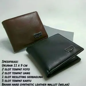 Dompet pria | Dompet pendek kulit pria keren | Dompet Lipat pendek pria Kulit untuk uang dan kartu Hitam dan cokelat