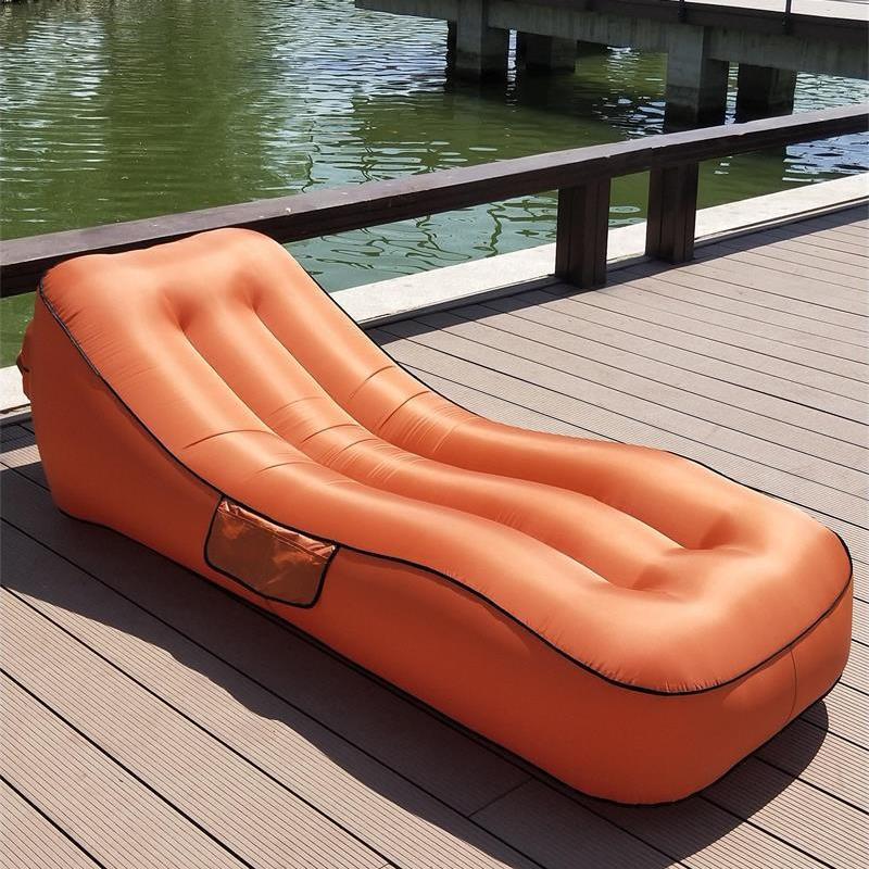 Outdoor Inflatable Lazy Sofa Internet Celebrity Airbed Park Floatation Bed Portable Air Sofa Bean Bag 7