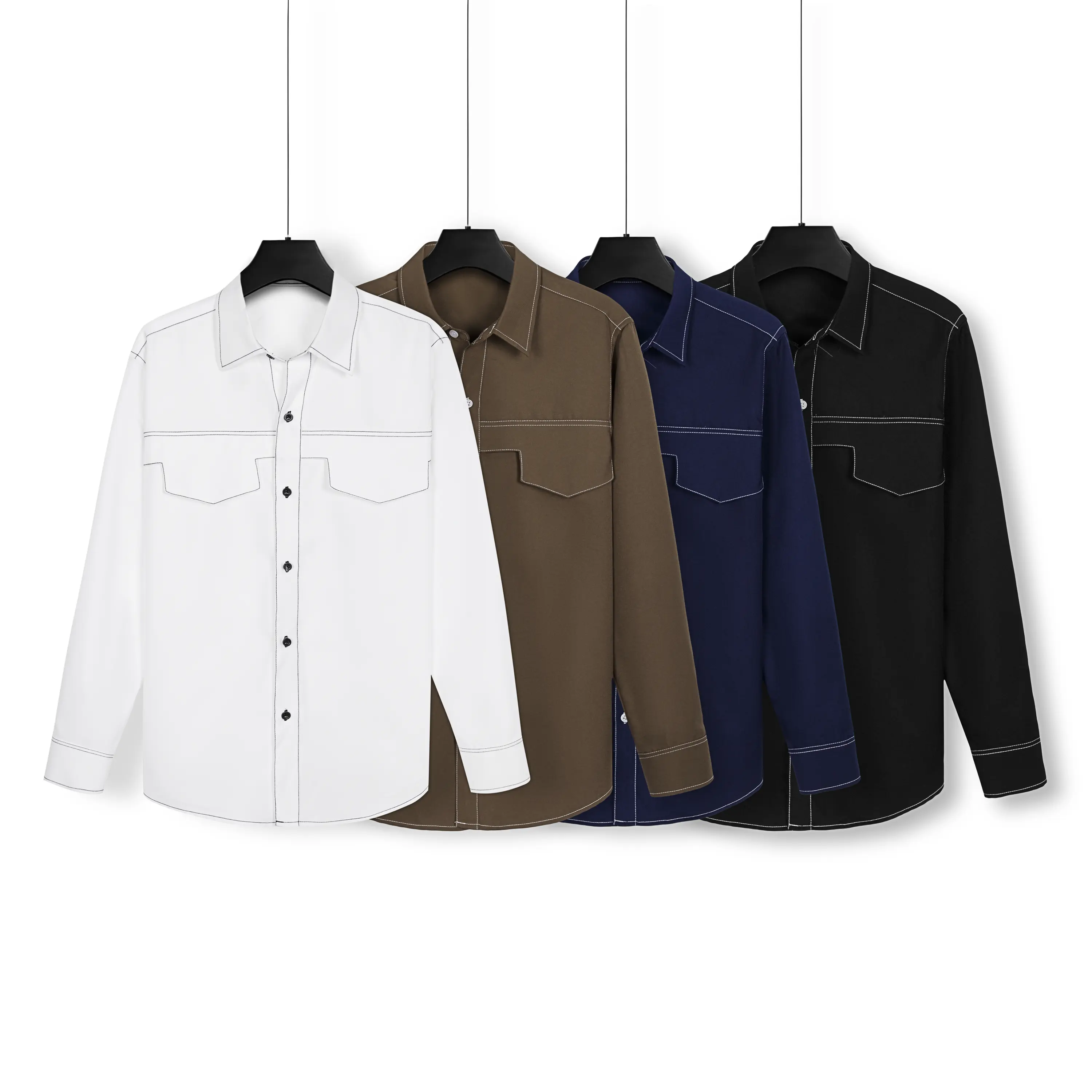 Imène Shirt - Áo sơ mi 4 màu viền chỉ đặc biệt, chất vải cotton lạnh hạn chế nhăn
