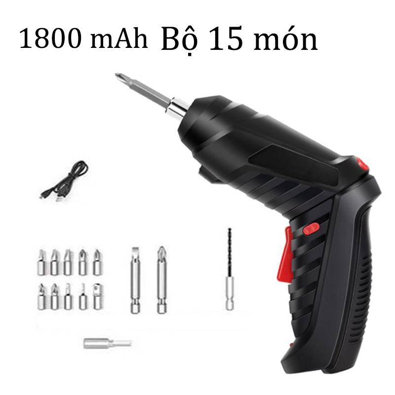 Máy khoan điện không dây Tuốc nơ vít điện không dây 1800MAH Máy khoan hai kiểu cầm tay, xoay 90  tháo / lắp vít, khoan gỗ, sửa chữa máy tính Dụng cụ sửa chữa gia đình và ô tô maykhoan cam