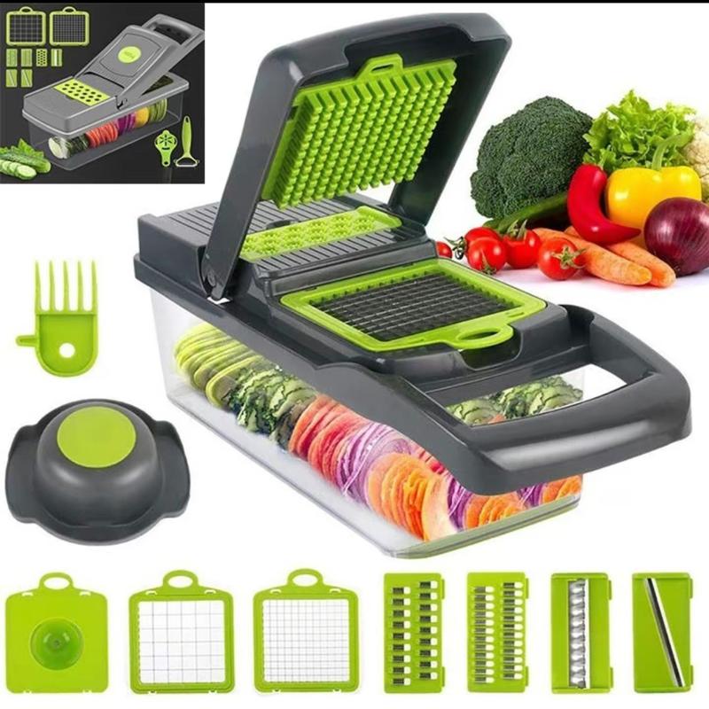 Bộ Nạo Đa Năng 14 Chi Tiết Siêu Tiện Ich, Lưỡi Dao Inox, Cắt Tạo Kiểu Nhiều Lưỡi