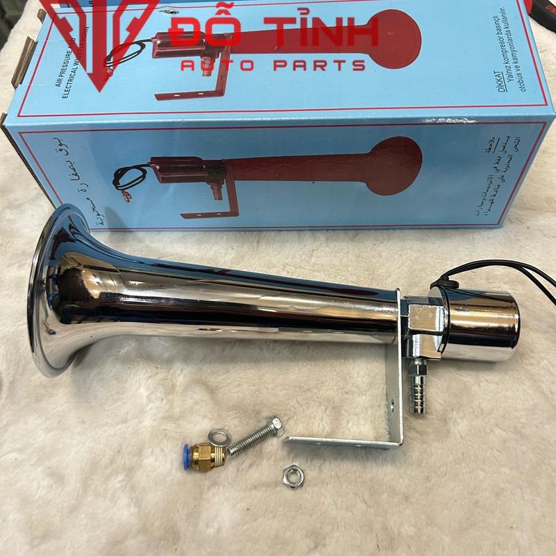 Còi chim loa nhựa mạ crom. Còi hơi tiếng chim hót điện cho xe có bình hơi.