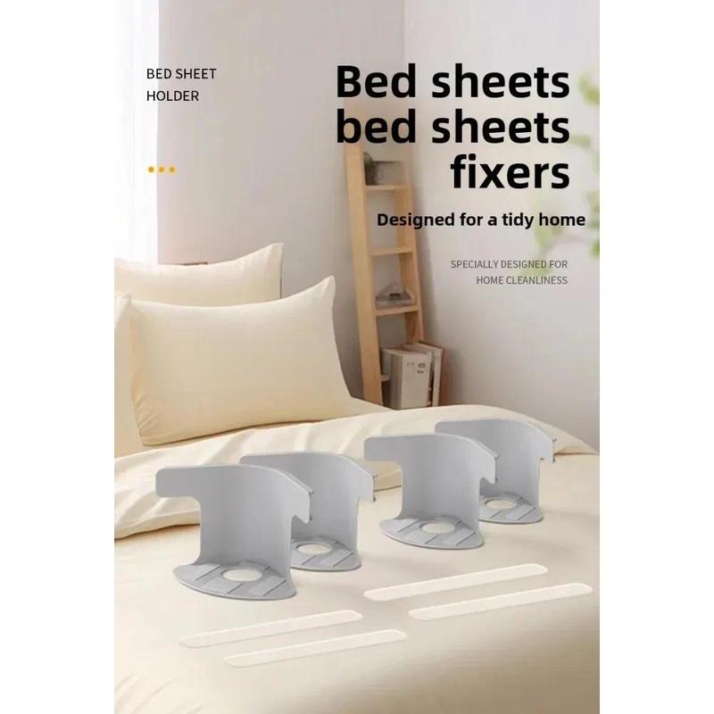 4PCS Heavy Duty Bed Sheet Holder Non-Slip Corner Grippers To Keep Sheets Firm Tight No More Loose Sheets DIY Quilt Fixing Tool 5