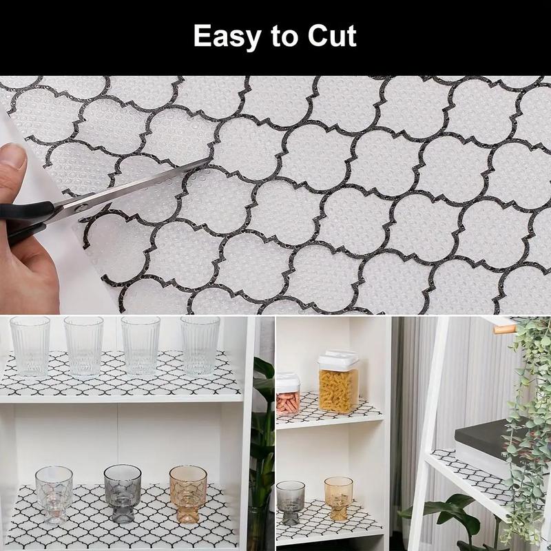 Fish Scale Pattern Drawer Liner, Non-slip Shelf Liner, Multi-purpose Placemat, Waterproof Shelf Paper for Kitchen Cabinets 3
