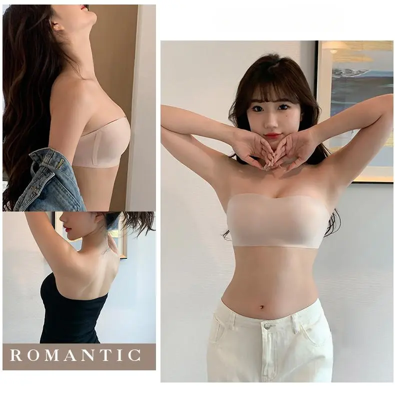 Áo Ngực Không Dây, Dành Cho Nữ, Nâng Ngực, Không Gọng, Chống Trượt, Cúp Ngang, Đệm Mỏng, Cỡ Lớn, Nhẹ, Thoáng Khí, VN 231075, Nữ