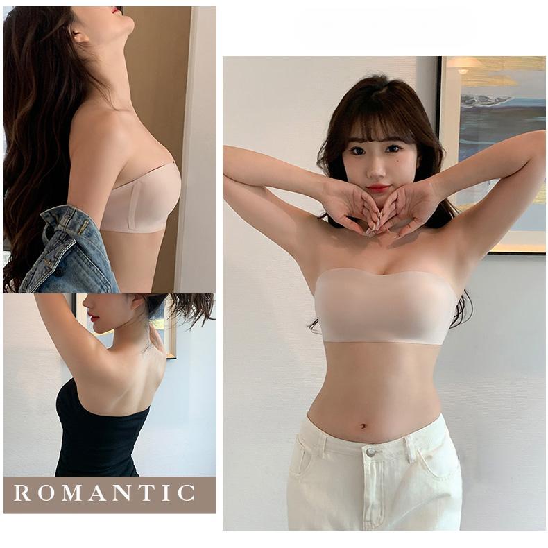 Áo Ngực Không Dây, Dành Cho Nữ, Nâng Ngực, Không Gọng, Chống Trượt, Cúp Ngang, Đệm Mỏng, Cỡ Lớn, Nhẹ, Thoáng Khí, VN 231075, Nữ 0