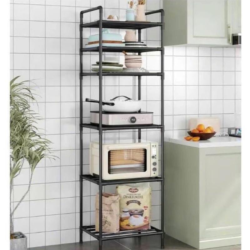 Kệ để đồ đa năng 6 tầng , khung thép cácbon Sơn tĩnh điện chống gỉ , sử dụng trong nhà tắm , phòng bếp , phòng ngủ , chắc chắn đa năng . 0
