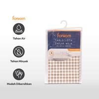 Gambar FORHOM 145X320 CM TAPLAK MEJA GINGHAM - COKELAT dari AZKO ID Kota Administrasi Jakarta Barat 3 Tokopedia