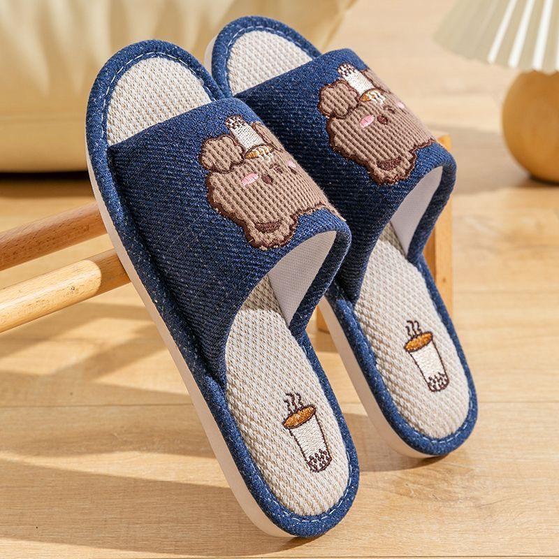 Product Introduction of Dép Vải Lanh,Dép Văn Phòng Đi Trong Nhà Hình Thỏ Donus & Gấu Trà Sữa Siêu Dễ Thương Cao Cấp New2025 - 4 Màu Sắc Cute - Slipper 27