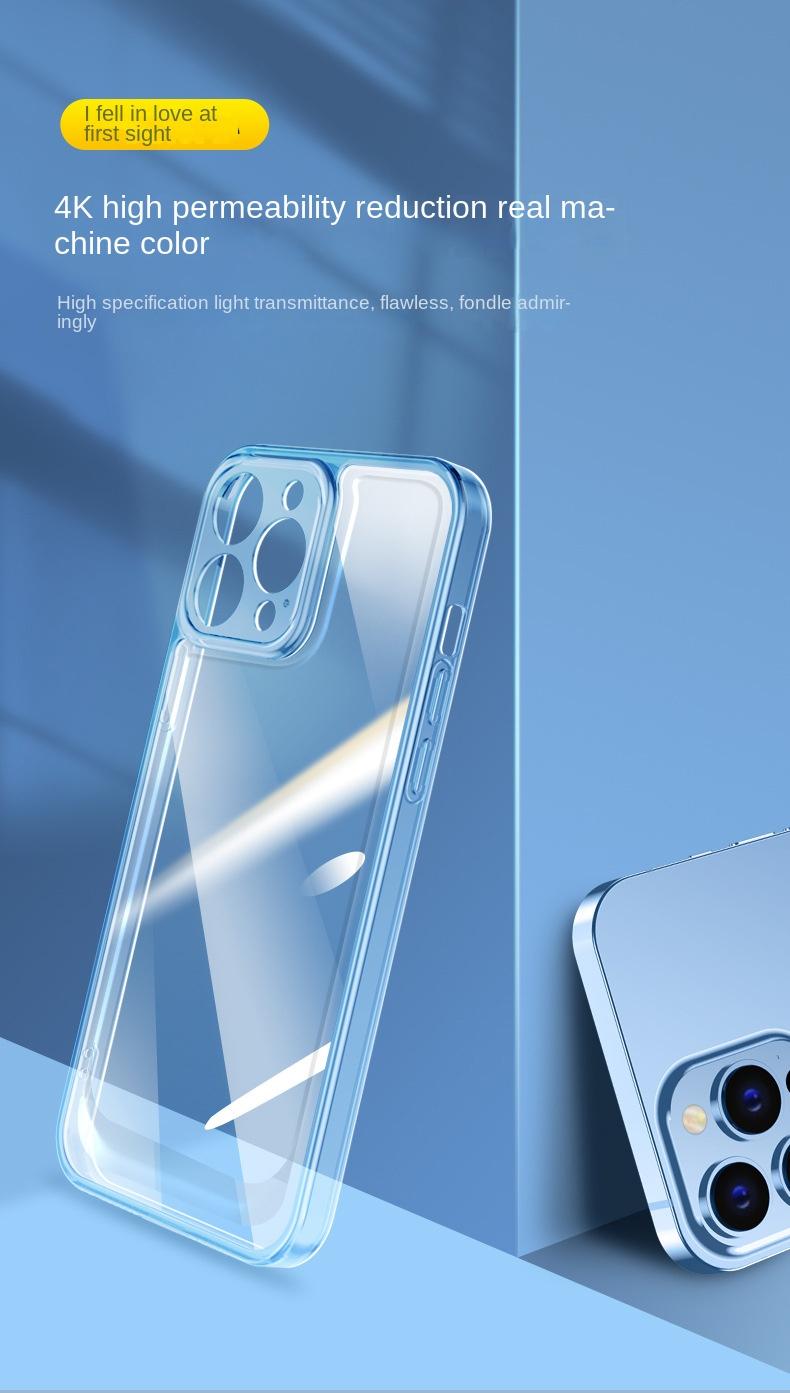 Product Introduction of Apple 16/15/14/13/12/11/X Phone Case Iphone15pro Transparent Soft Case 14pro Four-Corner Drop-Resistant Ultra-Thin 13pro12 Protective Case Drop-Resistant 17