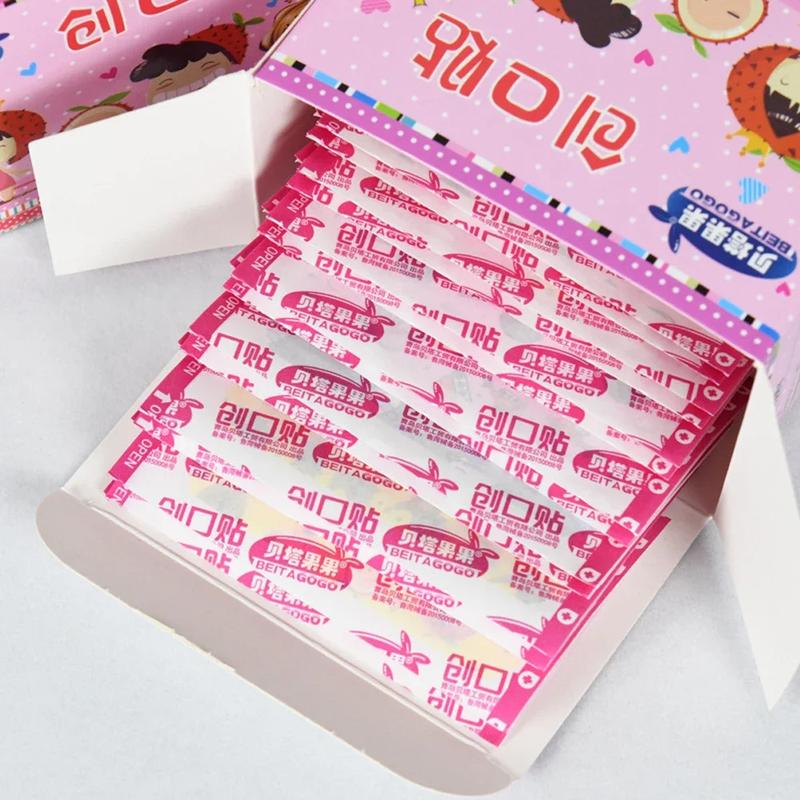 Product Introduction of 120pcs/box Colorful Cartoon Cute Band Aids Waterproof Breathable Strong Adhesion Wound Hemostasis Anti-Bacterial Woundplast 15